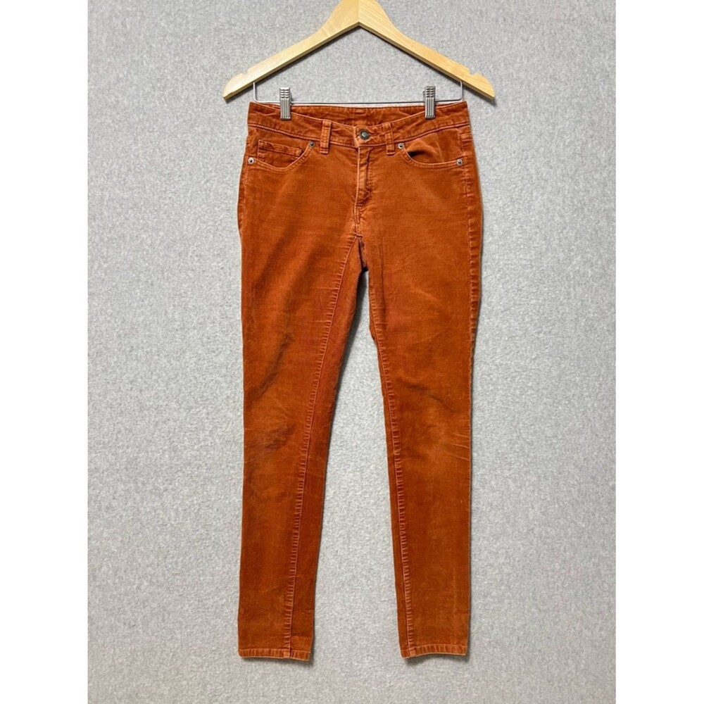 Patagonia Skinny Everyday Corduroy Pants Size 25 Rust Brown Y2K Low Rise